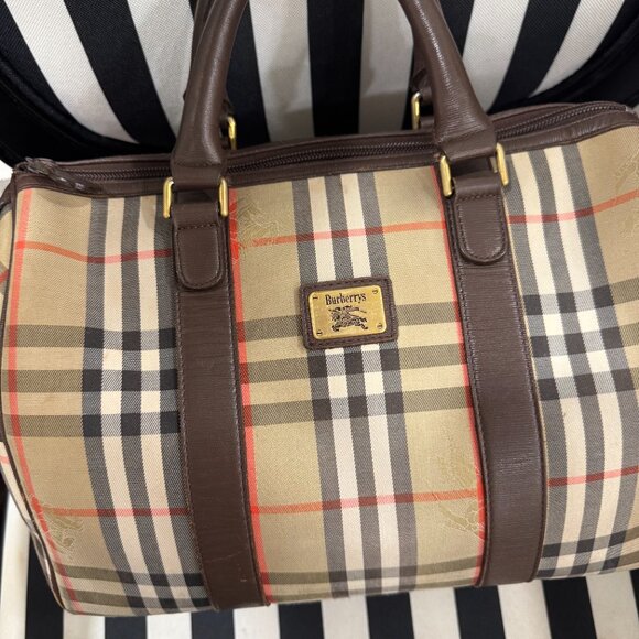 Vintage Burberry Nova Haymarket Check Canvas Boston Bag - Picture 10 of 10